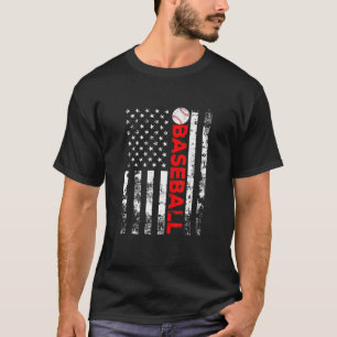 Amerikaans Vlag Baseball Team T-shirt