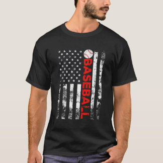 Amerikaans Vlag Baseball Team T-shirt