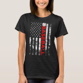 Amerikaans Vlag Baseball Team T-shirt (Voorkant)