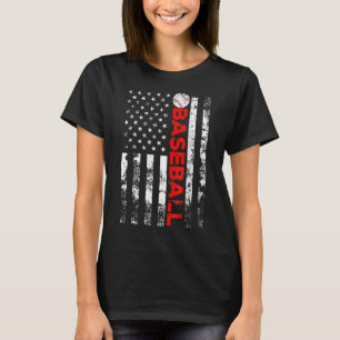 Amerikaans Vlag Baseball Team T-shirt