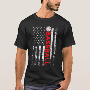 Amerikaans Vlag Baseball Team T-shirt