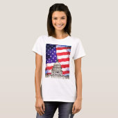 Amerikaans Vlag- en Capitolgebouw T-shirt (Voorkant volledig)