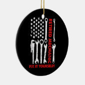 Amerikaans Vlag in ruste Mechanic 2021 Pensioenreg Keramisch Ornament (Rechts)