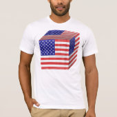 Amerikaans Vlag KubusT-shirt T-shirt (Voorkant)