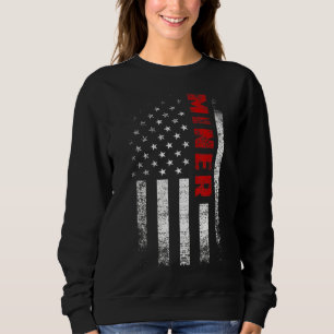 Amerikaans Vlag Miner Kleding Patriot USA Me Trui