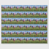 Amerikaans vlag ontwerp op een golfbal cadeaupapier (Vlak)