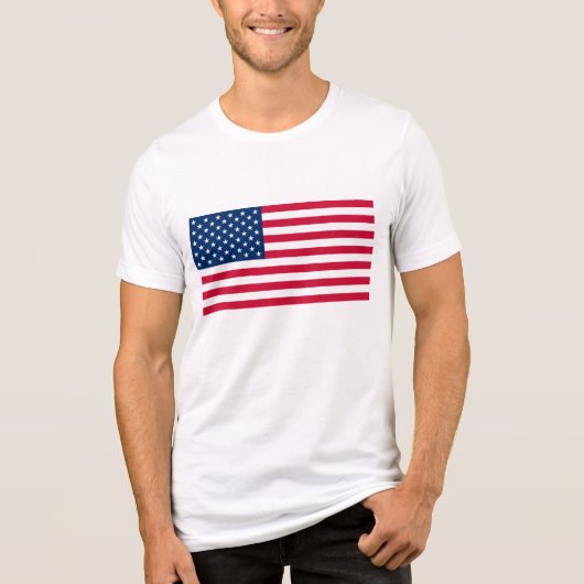 Amerikaans Vlag Patriottisch Amerikaans Tri-Blend Shirt (Voorkant)