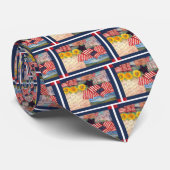 Amerikaans Vlag Patriottisch cadeau Stropdas (Opgerold)