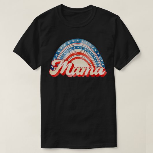 Amerikaans Vlag Patriottisch Vierde Amerikaanse Ma T-shirt (Design voorkant)