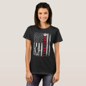 Amerikaans Vlag Pride Baseball Team T-shirt (Voorkant volledig)