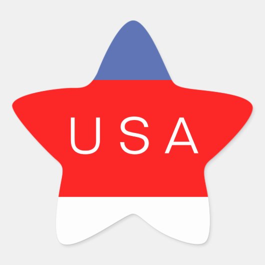 Amerikaans Vlag Star Design Ster Sticker (Voorkant)