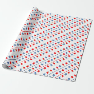 Amerikaans-vlag-sterren-achtergrond Cadeaupapier