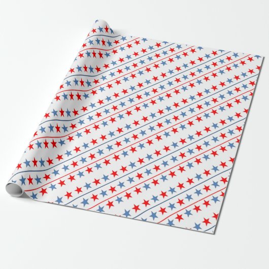 Amerikaans-vlag-sterren-achtergrond Cadeaupapier (Uitgerold)