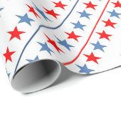 Amerikaans-vlag-sterren-achtergrond Cadeaupapier (Rol Hoek)