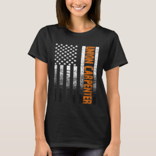 Amerikaans Vlag Vakbond Vrij Hout T-shirt