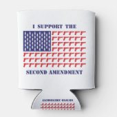 Amerikaans-vlag-van-Pistool-Pistol-2de-Wijziging Blikjeskoeler (Achterkant)