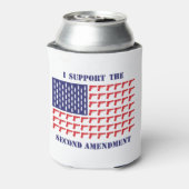 Amerikaans-vlag-van-Pistool-Pistol-2de-Wijziging Blikjeskoeler (Blikje Achterkant)