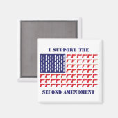 Amerikaans-vlag-van-Pistool-Pistol-2de-Wijziging Magneet (Voorkant / Achterkant)