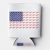 Amerikaans-vlag-van-Revolver-Pistolen Blikjeskoeler (Voorkant)