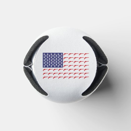 Amerikaans-vlag-van-Revolver-Pistolen Blikjeskoeler (Bodem)
