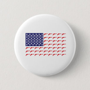 Amerikaans-vlag-van-Revolver-Pistolen Ronde Button 5,7 Cm