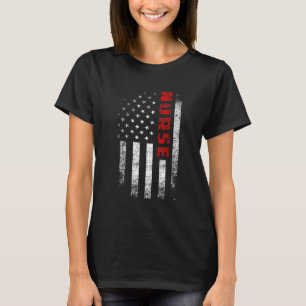  Amerikaans Vlag Verpleegster Kleding Patriot USA  T-shirt