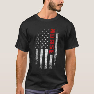 Amerikaans Vlag Verpleegster Kleding Patriot USA T-shirt