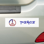 Amerikaans Vlag Vredesbord Verenigde Staten Bumpersticker (Op auto)