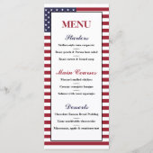 Amerikaans Vlag Weddenschap Menu (Voorkant)