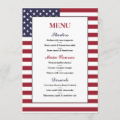 Amerikaans Vlag Weddenschap Menu (Voorkant)