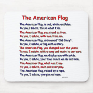 Amerikaans vlaggedicht Mousepad Muismat