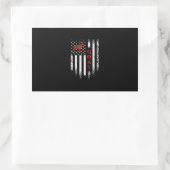  Amerikaans vlaggegegevogelte Rechthoekige Sticker (Tas)