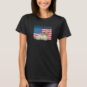 Amerikaans vlaggen Cocker Spaniel T-shirt