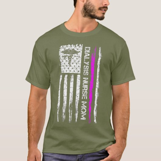  Amerikaans vlaggen- en dialysesurse weekdieren T-shirt (Voorkant)