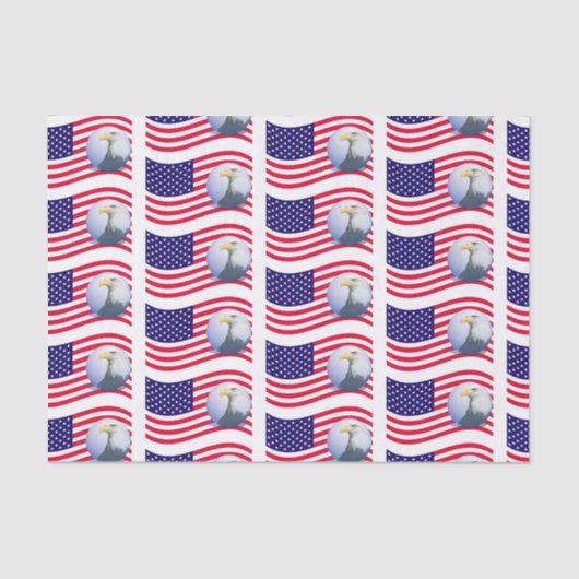 Amerikaans vlaggen- en eagle-tissue paper tissuepapier (Voorkant)