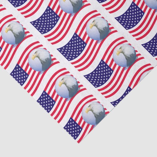 Amerikaans vlaggen- en eagle-tissue paper tissuepapier (Detail)