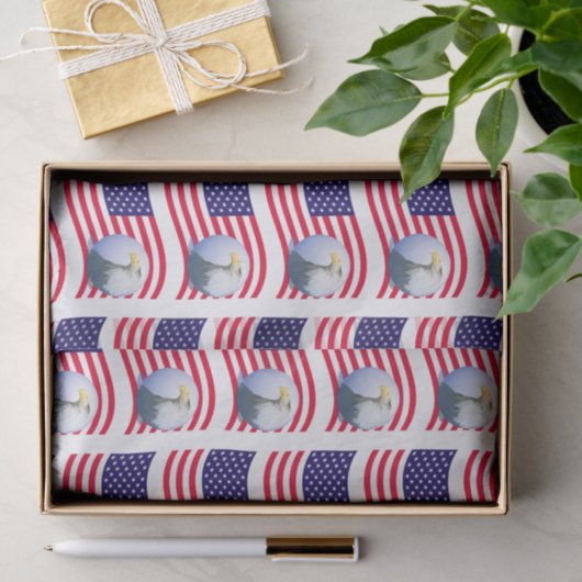 Amerikaans vlaggen- en eagle-tissue paper tissuepapier (Geschenk)