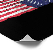 Amerikaans vlaggen-hoogtepunt Verenigde Staten U Poster (Hoek)