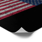 Amerikaans vlaggen-hoogtepunt Verenigde Staten U Poster (Hoek)