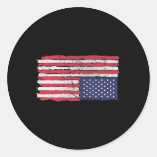 Amerikaans vlaggen-hoogtepunt Verenigde Staten U Ronde Sticker