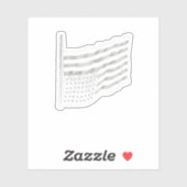 Amerikaans vlaggen-hoogtepunt Verenigde Staten U Sticker (Vel)