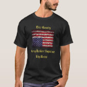Amerikaans vlaggen versperring ondersteboven Patri T-shirt (Voorkant)