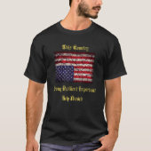 Amerikaans vlaggen versperring ondersteboven Patri T-shirt (Voorkant)