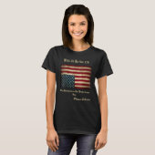 Amerikaans Vlaggengraafschap boven Thomas Jefferso T-shirt (Voorkant volledig)