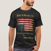 Amerikaans Vlaggengraafschap boven Thomas Jefferso T-shirt (Voorkant)