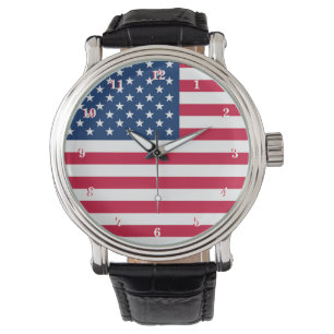 Amerikaans vlaggenhorlogepatriottisch horloge