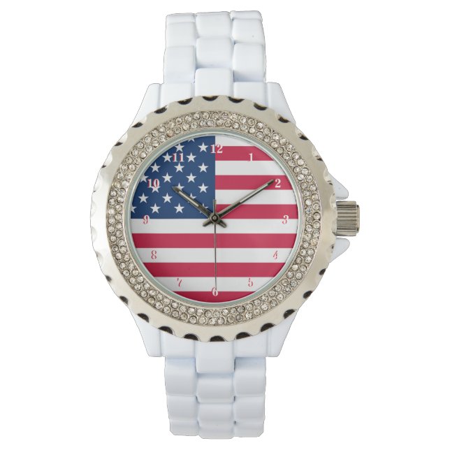 Amerikaans vlaggenhorlogepatriottisch horloge (Voorkant)