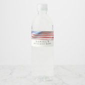 Amerikaans vlaggenlabel waterfles etiket (Voorkant)