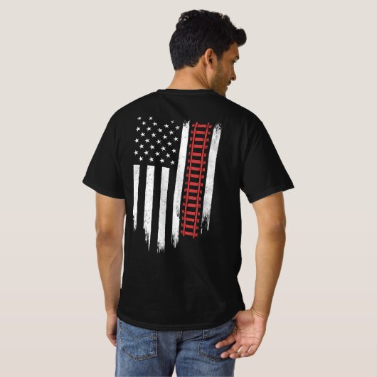 Amerikaans vlaggenmodelspoor t-shirt (Achterkant volledig)