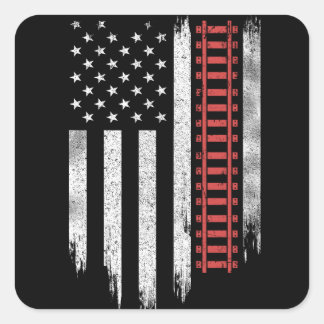 Amerikaans vlaggenmodelspoor vierkante sticker